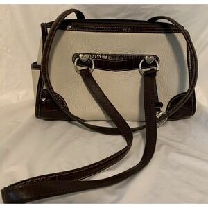 Brighton "Joy" Brown  and  Cream Leather‎ Double Handle D376849